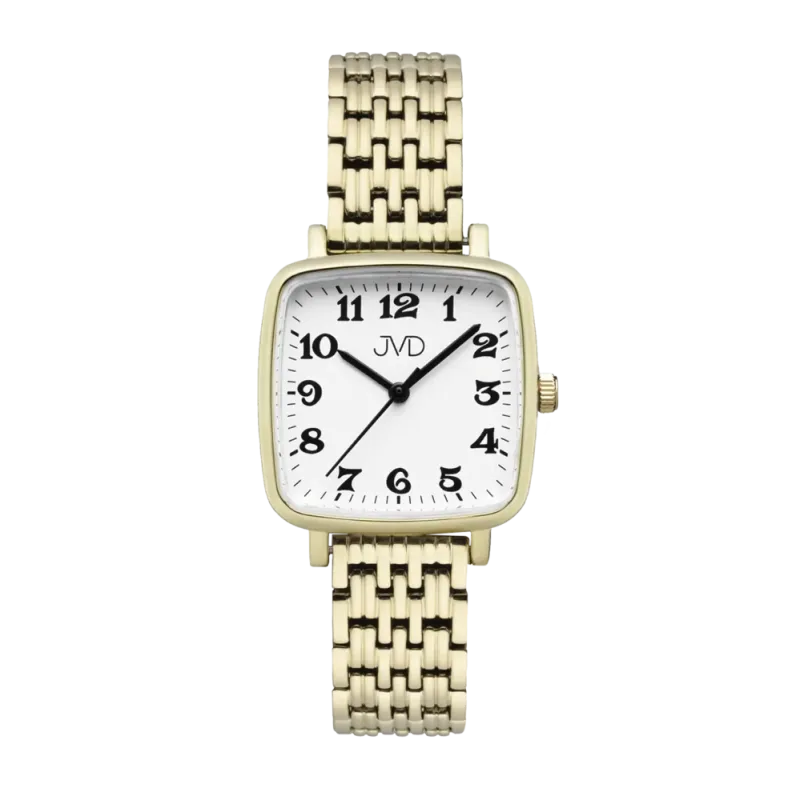 JVD Dámské pozlacené ocelové hranaté hodinky JVD J4196.2