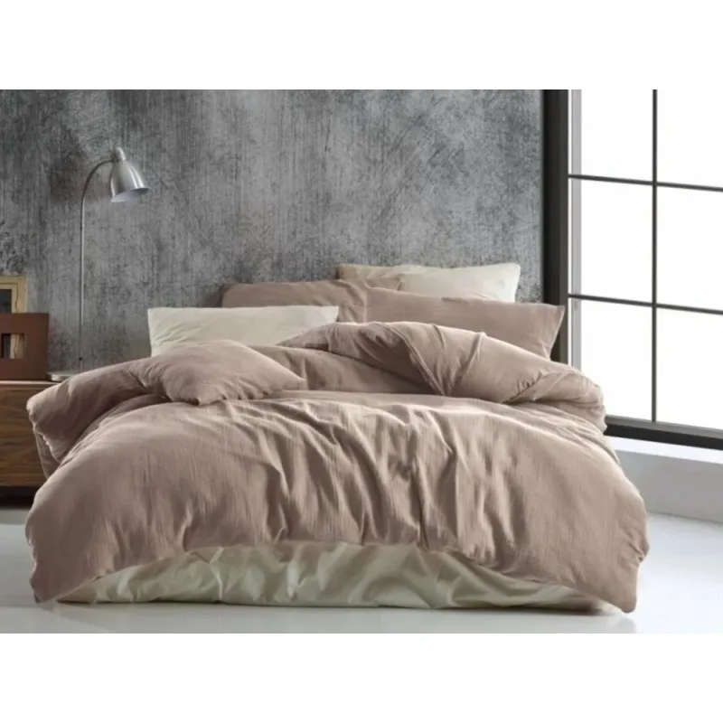 Mušelínové obliečky Béžové 200x220/2x70x90 cm