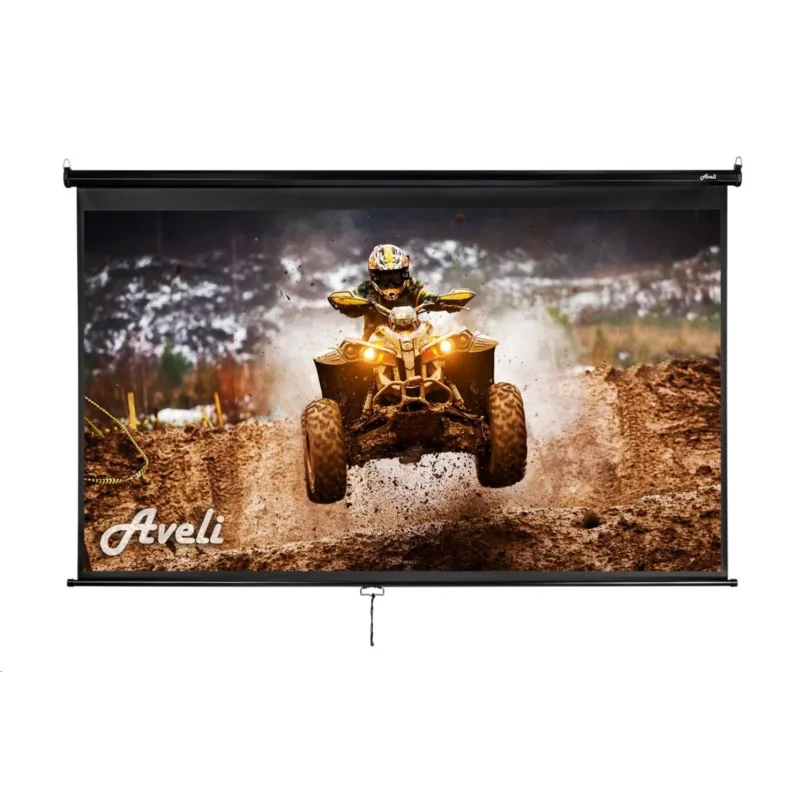 Nástenné projekčné plátno AVELI, 204x115cm (16:9) 92", čierny tubus XRT…
