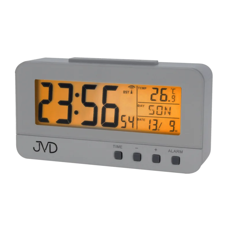 JVD Rádiem řízený digitální budík JVD RB91 s teploměrem a podsvícením