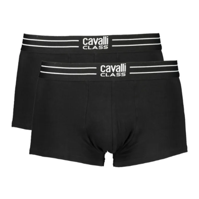 Cavalli Class QXO01JJD003 Boxer 2 Pack čierne