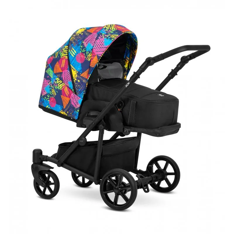 Kočík Kunert Roy black frame 2v1 - colorfull