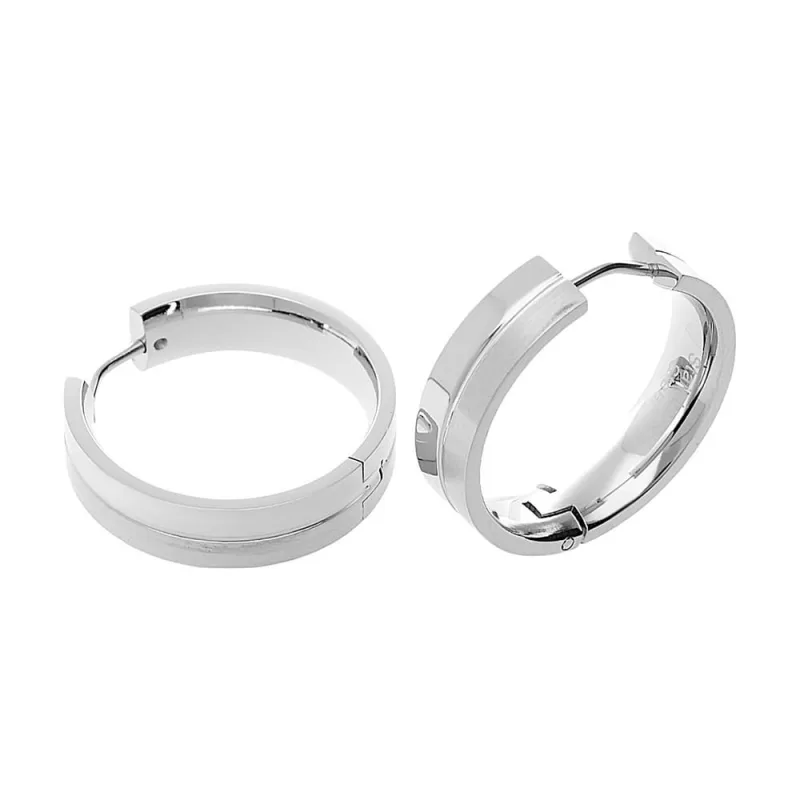 MPM Dámské ocelové nerezové náušnice 5344 - stříbrné barvy