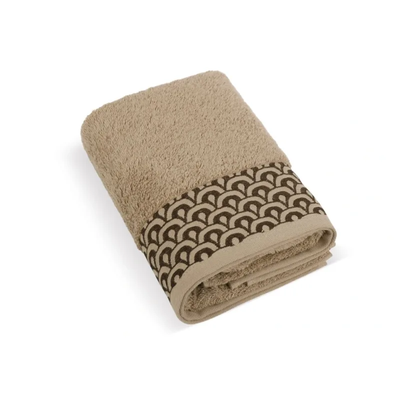 Froté uterák Čipka 50x100cm 500g hnedý