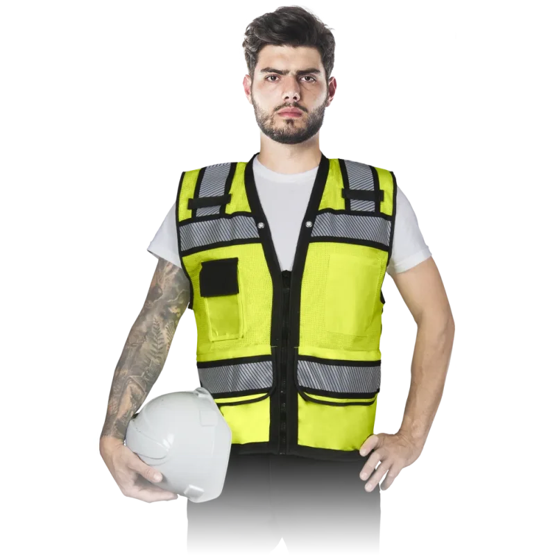 Reis KOS CONTROL HI-VIS výstražná sieťovaná vesta žltá M-3XL