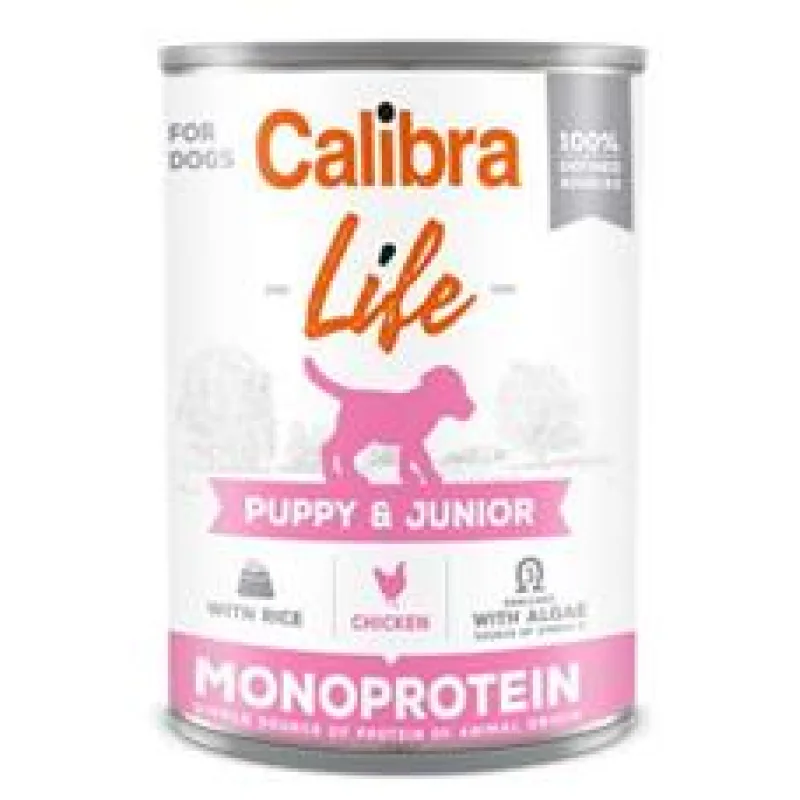 Calibra Dog Life konz.Puppy&Junior Chicken&rice 400 g