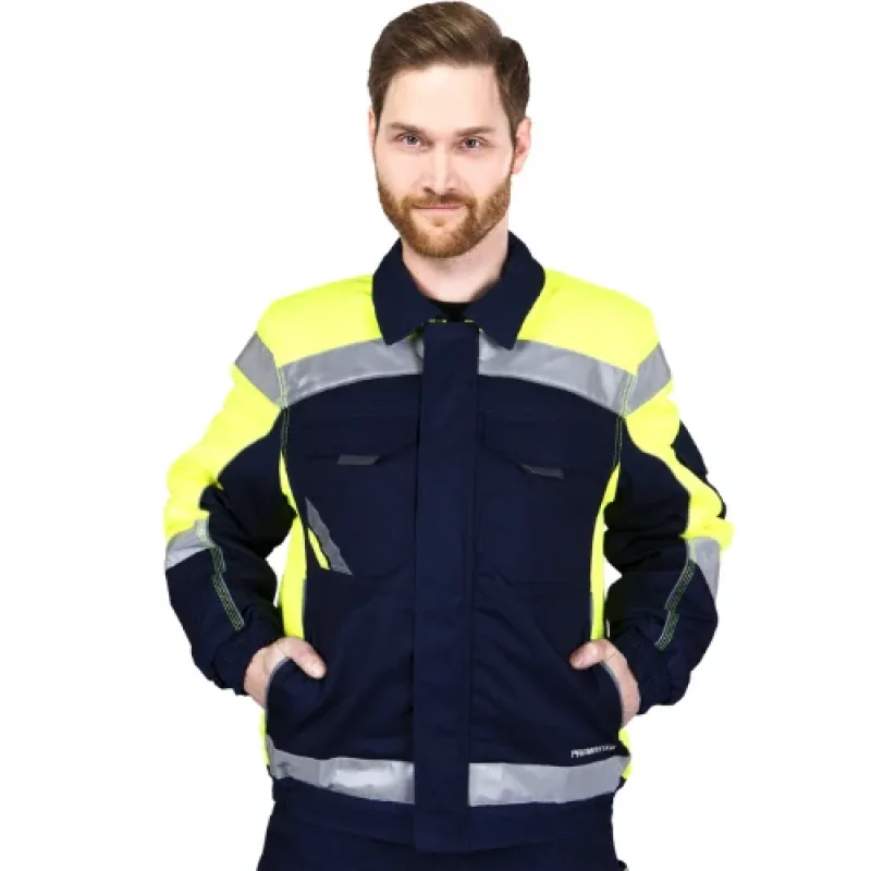 Reis PROM WIN Winter reflexná bunda žltá/čierna