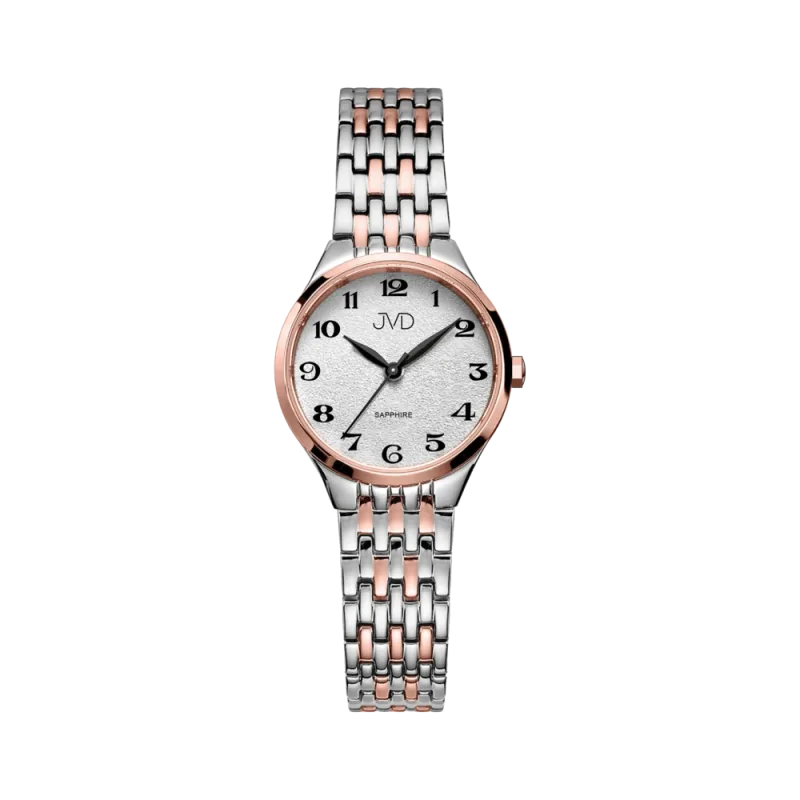 JVD Dámské kulaté náramkové elegantní hodinky JVD JG1035.3 se safírovým sklem