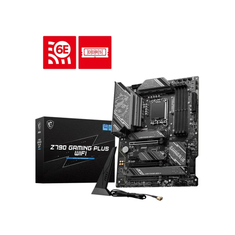 MSI MB Sc LGA1700 Z790 GAMING PLUS WIFI, Intel Z790, 4xDDR5, 1xDP, …