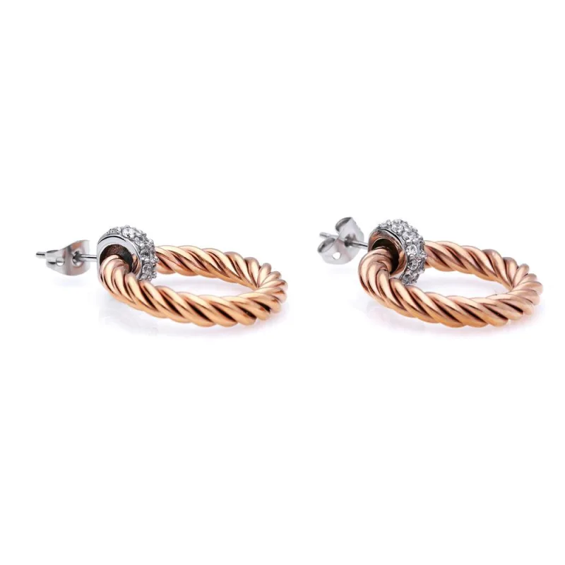 MPM Ocelové náušnice z chirurgické oceli Earrings 6509, Gold