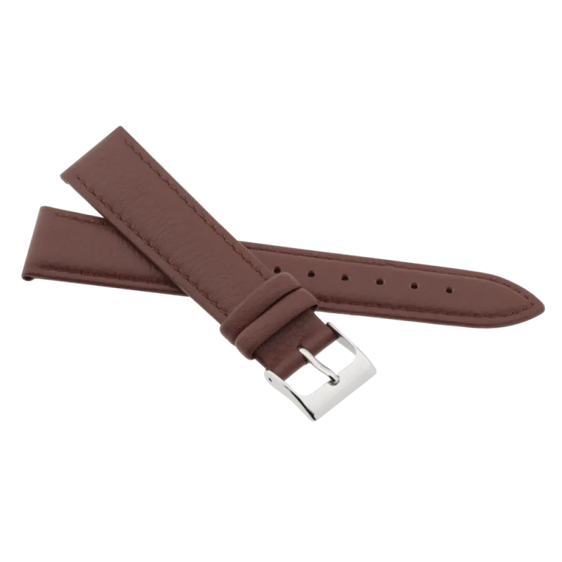 JVD Kožený unisex hnědý řemínek na hodinky R41403/22