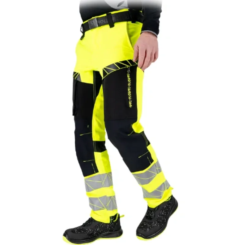 Leber&Hollman RAUTEX TY Rip-Stop Nohavice Hi-Vis Yellov/Black
