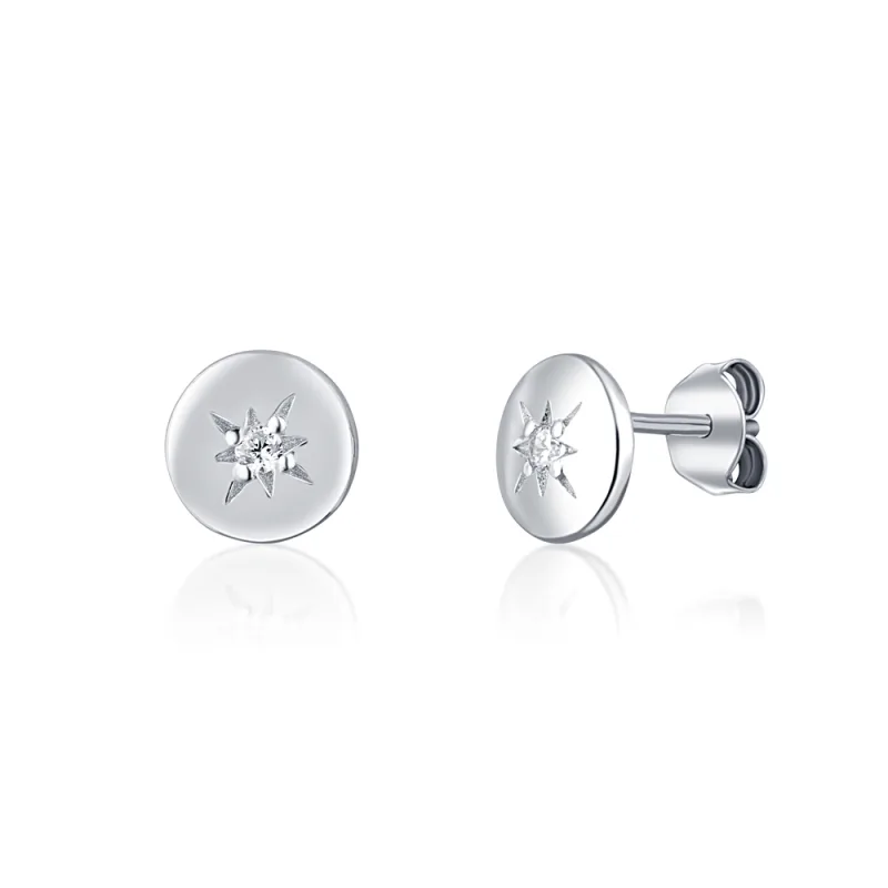 JVD Dámské stříbrné peckové náušnice se zirkony na puzetku SVLE1599XH2BI00