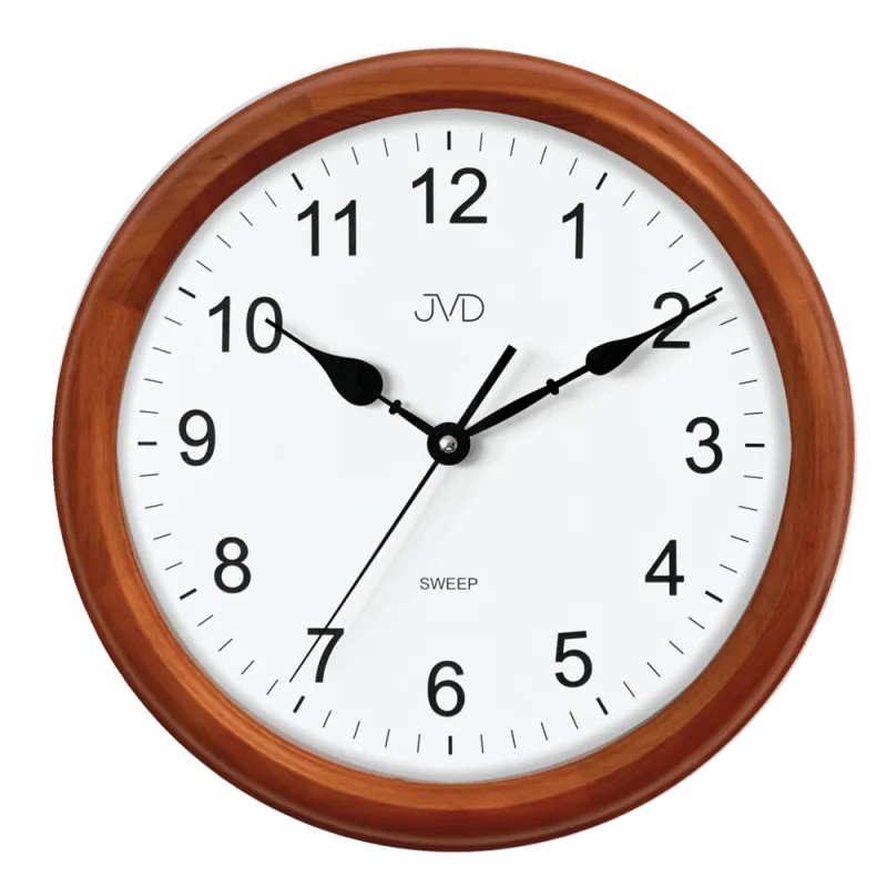 JVD Dřevěné nástěnné netikající hodiny s tichým chodem JVD NS8052/41