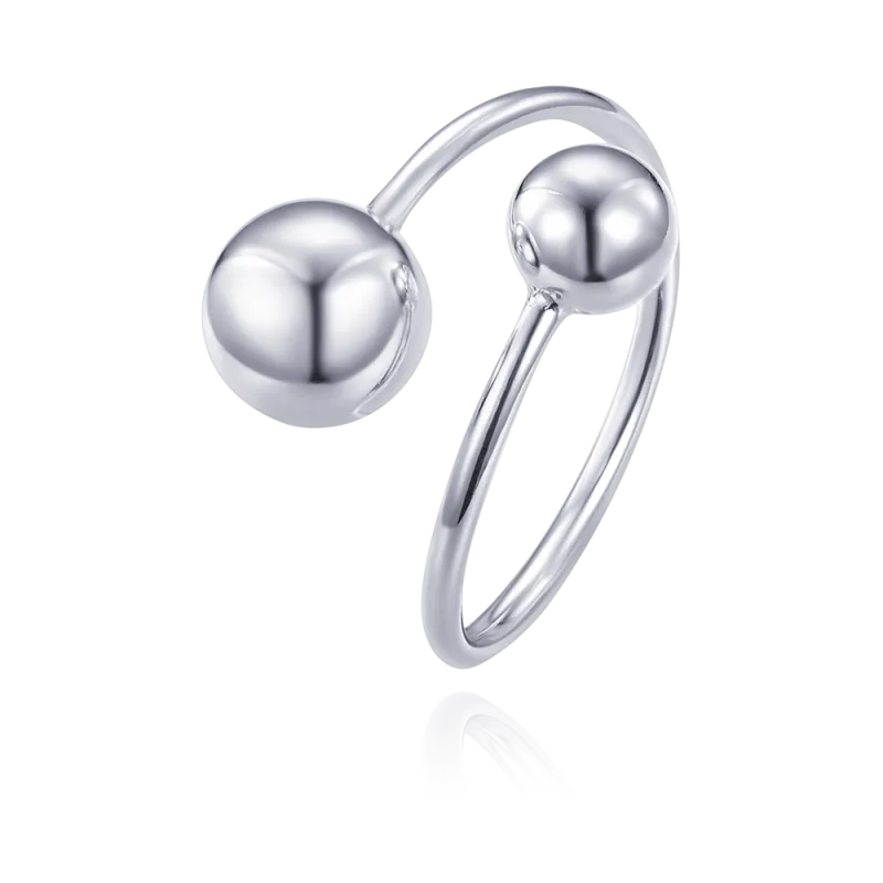 MINET Stříbrný prsten s kuličkami vel. 58 JMAS0263SR58