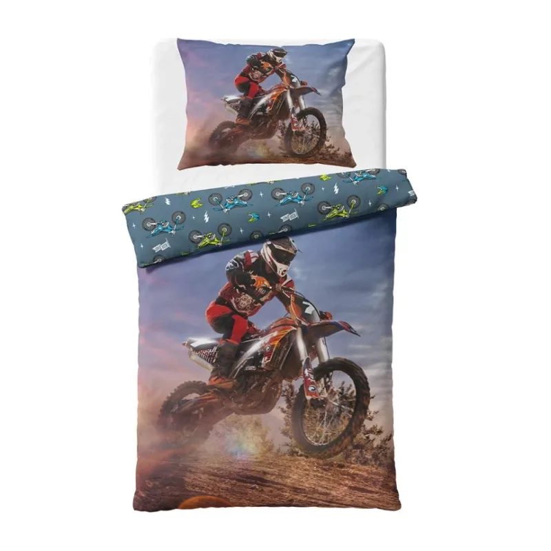 Bavlnené obliečky Motokros Závod v Púšti 140x200/70x90 cm