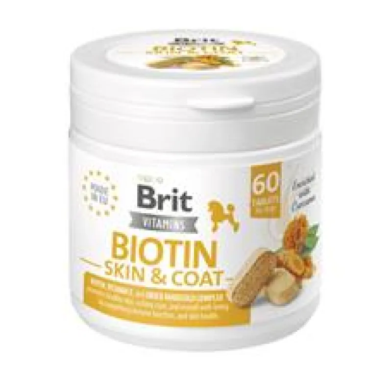 Brit Dog Vitamins Biotin Skin&Coat 120g (60tbl) 1 bal.