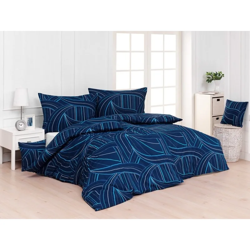 Krepové obliečky Ezio Blue 140x200/70x90 cm