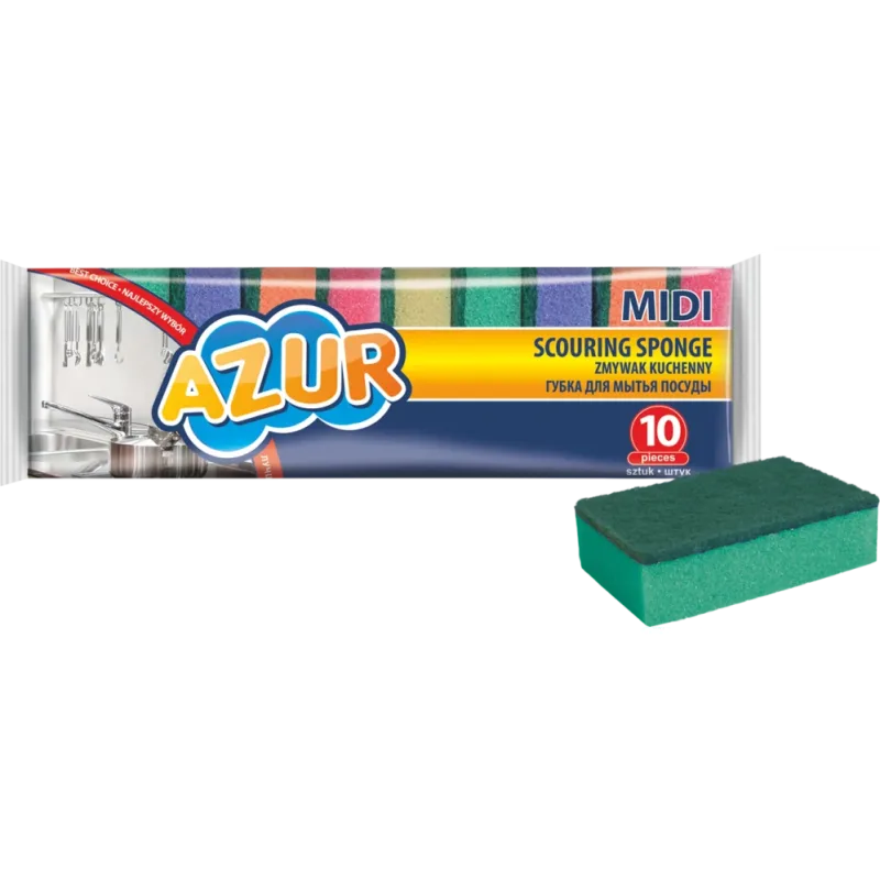 York Azur Midi Kuchynská huba na riad farebná 10 ks