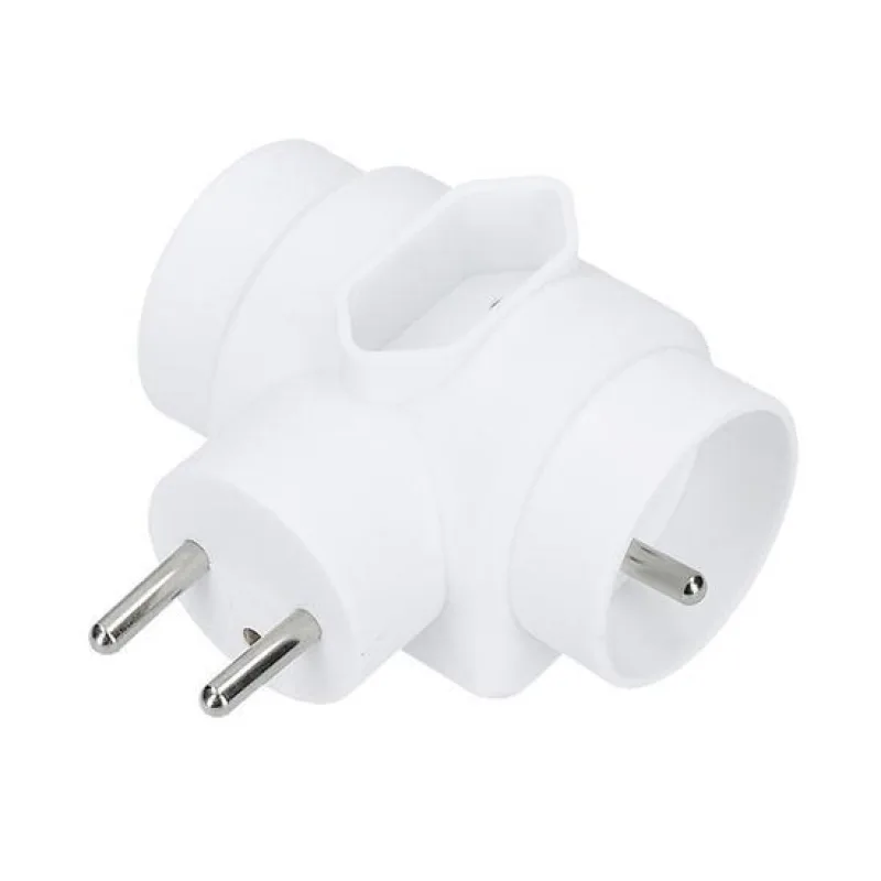 Solight rozbočka, 2, 5A + 2x 10A, bílá P90