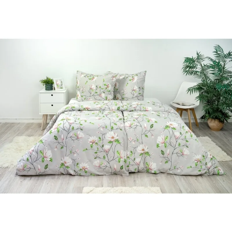 Posteľné obliečky bavlnené Magnólie 140x200/70x90 cm