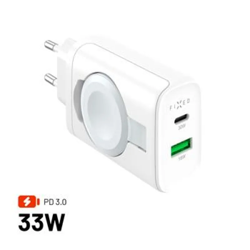 Sieťová nabíjačka FIXED Power Socket, 33W, biela FIXC33-CUW-WH