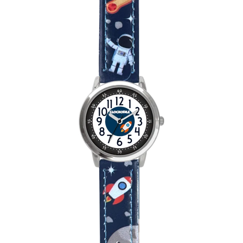 CLOCKODILE Svítící tmavě modré chlapecké VESMÍR CWB0130