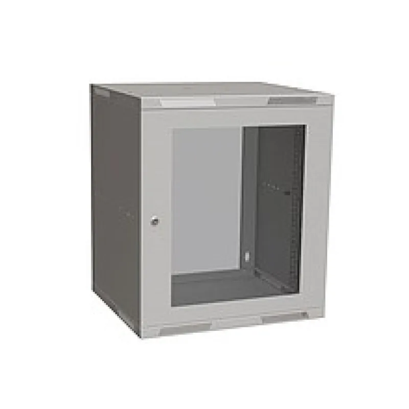 Nástenný rozvádzač Solarix SENSA LITE 12U 450mm, sklenené dvere, RAL…