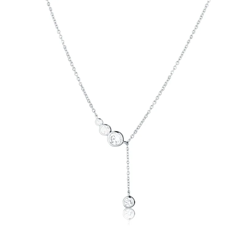 JVD Dámský stříbrný náhrdelník se zirkony SVLN0629X61BI45
