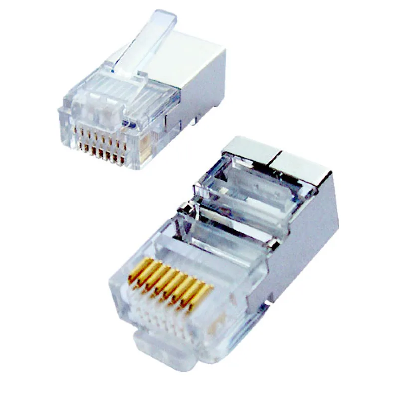CNS Tienený konektor Cat5E, FTP/STP RJ45-8p8c,50µ" Au, drôt, (100ks) 5122