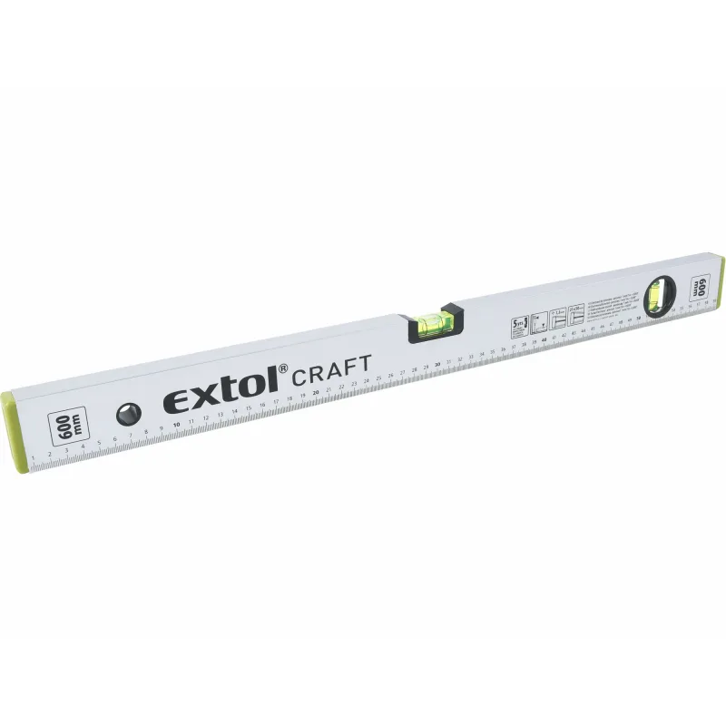 Vodováha hliníková 2 libely, 600mm, EXTOL CRAFT