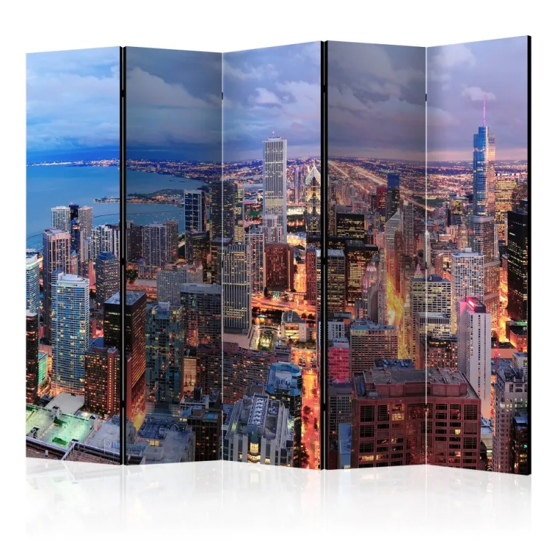 Artgeist Paraván - Illuminated Chicago II [Room Dividers]