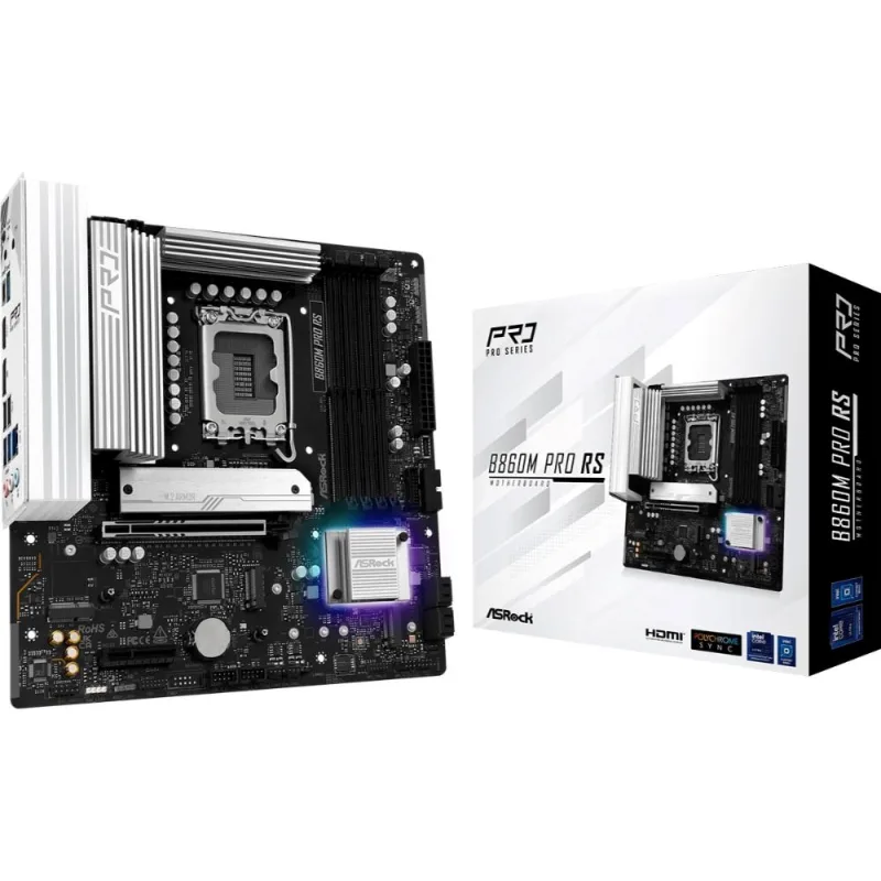 ASRock MB Sc LGA1851 B860M Pro RS, Intel B860, 4xDDR5, 1xDP, 1xHDMI, …