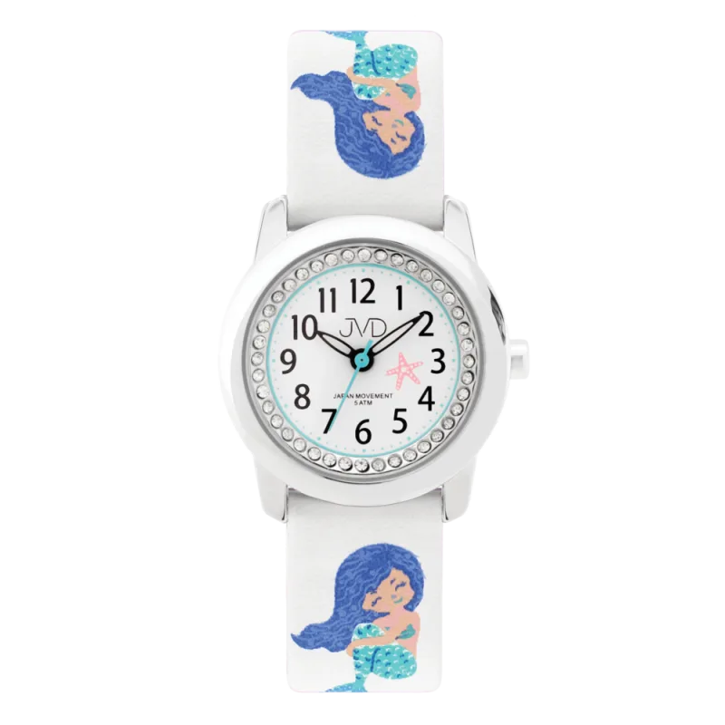JVD Dětské dívčí náramkové hodinky s mořskou pannou JVD J7210.1