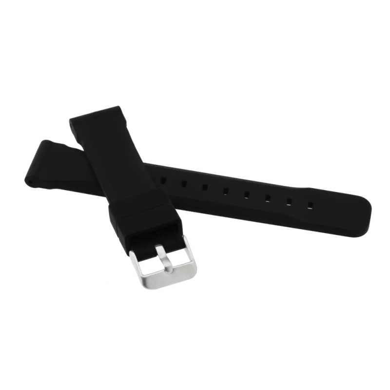 JVD Pánský černý silikonový řemínek na hodinky RP 119/24