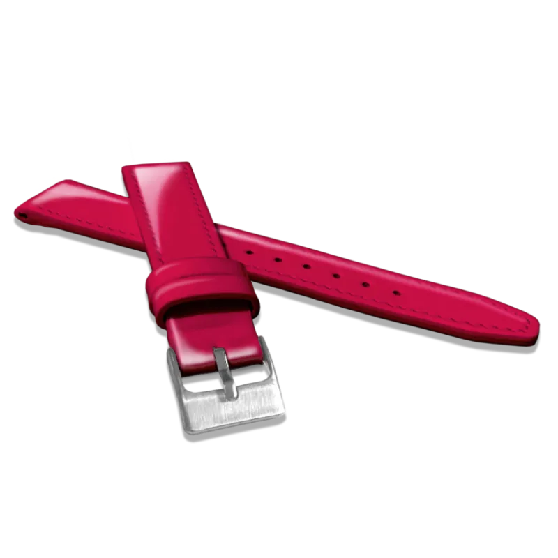 Růžový kožený řemínek s vysokým leskem MINET GLAMOUR - 12 MSOUX12