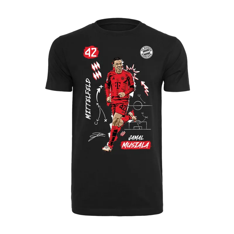 FC Bayern München - Bayern Mníchov Jamal Musiala tričko čierne pánske - SKLADOM