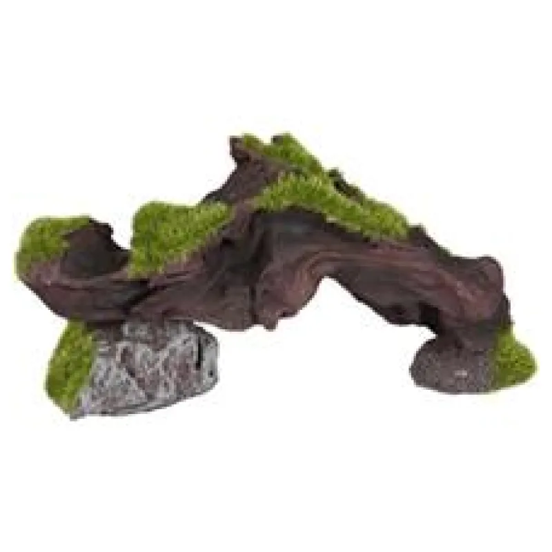 Dekorace umělá - větev s mechem 17x4x8cm Flamingo 1 ks