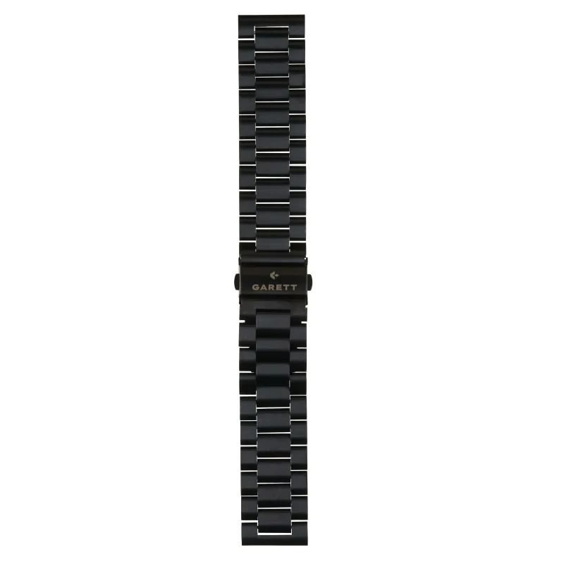 Garett univerzální řemínek 22 mm, černý kovový, typ Solid STRAP_V_BLK…