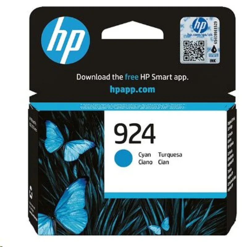 HP originál ink 4K0U3NE#CE1, HP 924, cyan, 400str. 4K0U3NE#CE1
