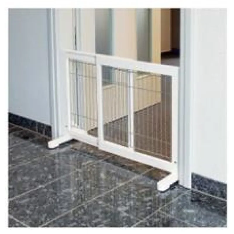 Posuvná bariéra pro psy 65-108 x 61 x 31 bílá 1 ks