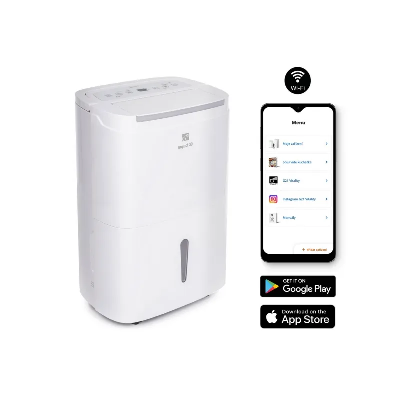 Odvlhčovač vzduchu Impact 30, kapacita 30l/24h, WiFi