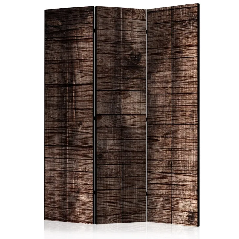 Artgeist Paraván - Dark Brown Boards [Room Dividers]