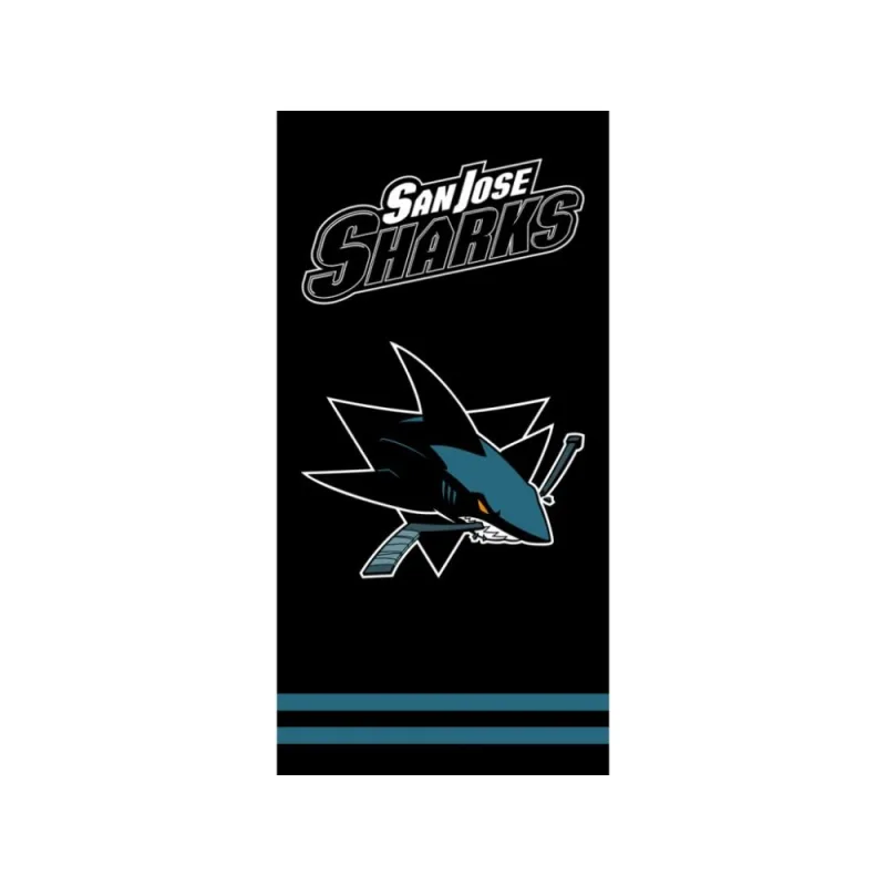 OSUŠKA NHL SAN JOSE SHARKS BLACK 70x140 cm