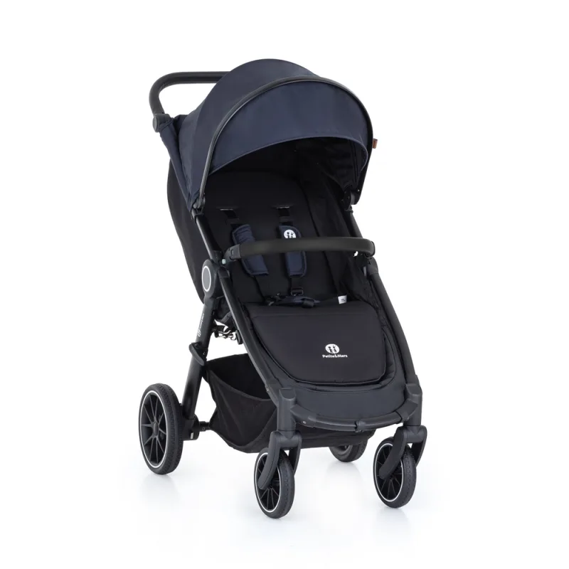PETITE&MARS kočík športový Street+ RWS black anthracite blue complete