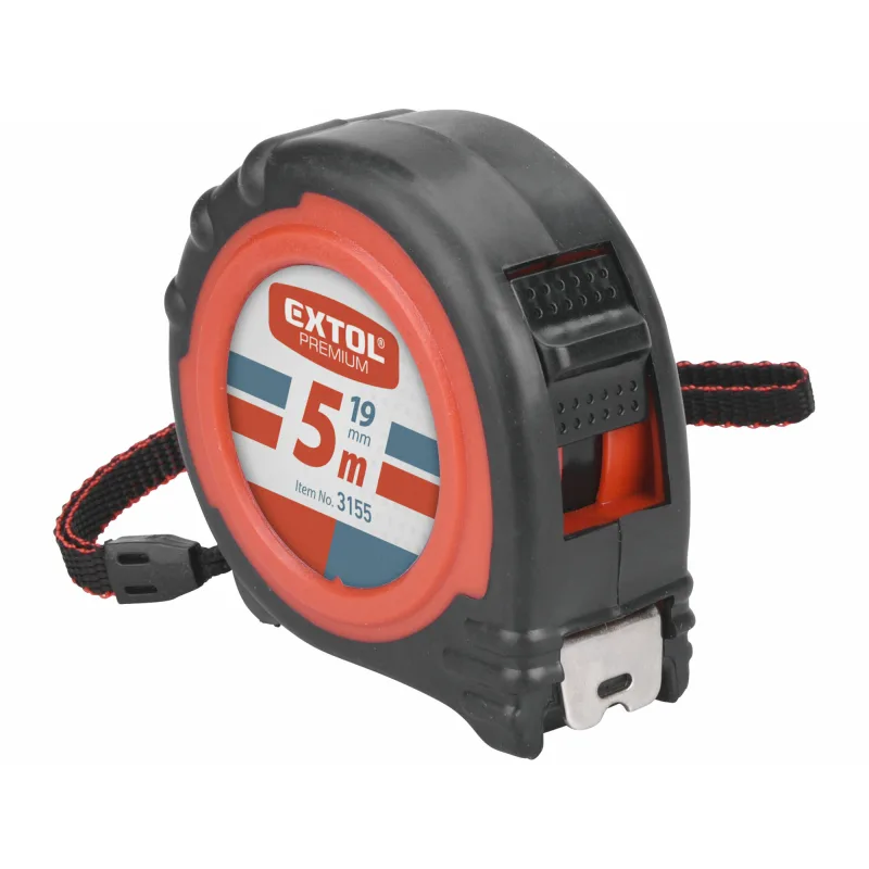 Meter zvinovací, 5m, šírka pásu 19mm, EXTOL PREMIUM