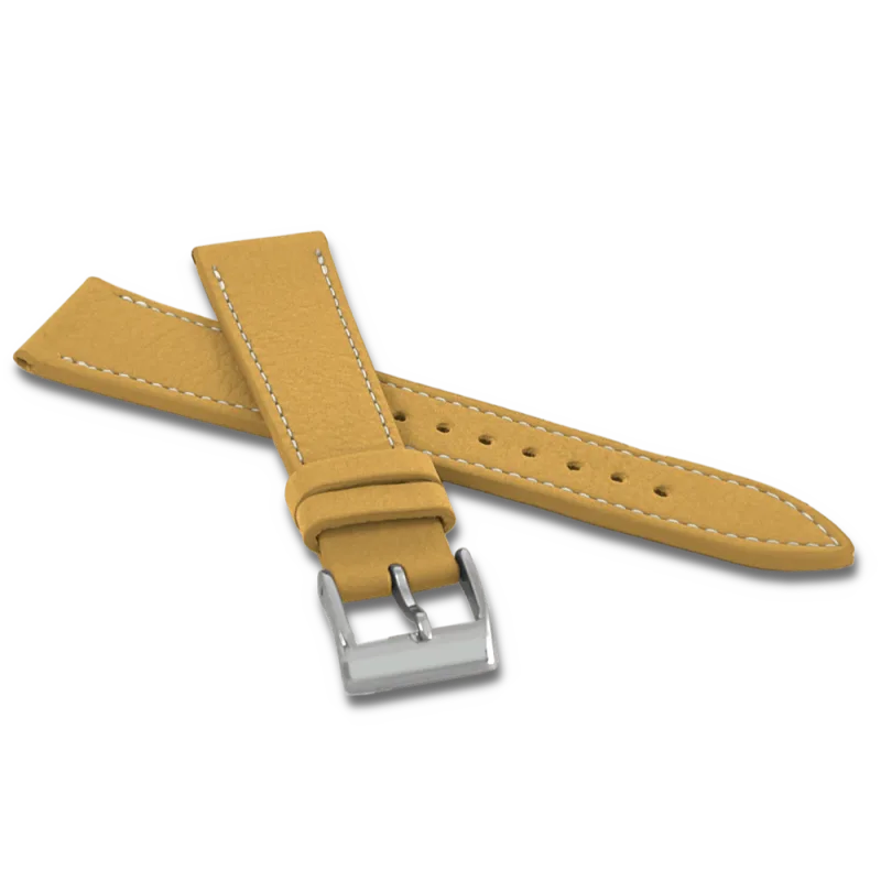 LAVVU Okrový voděodolný řemínek DAVINCI z luxusní kůže Top Grain - 20 LSAAO20