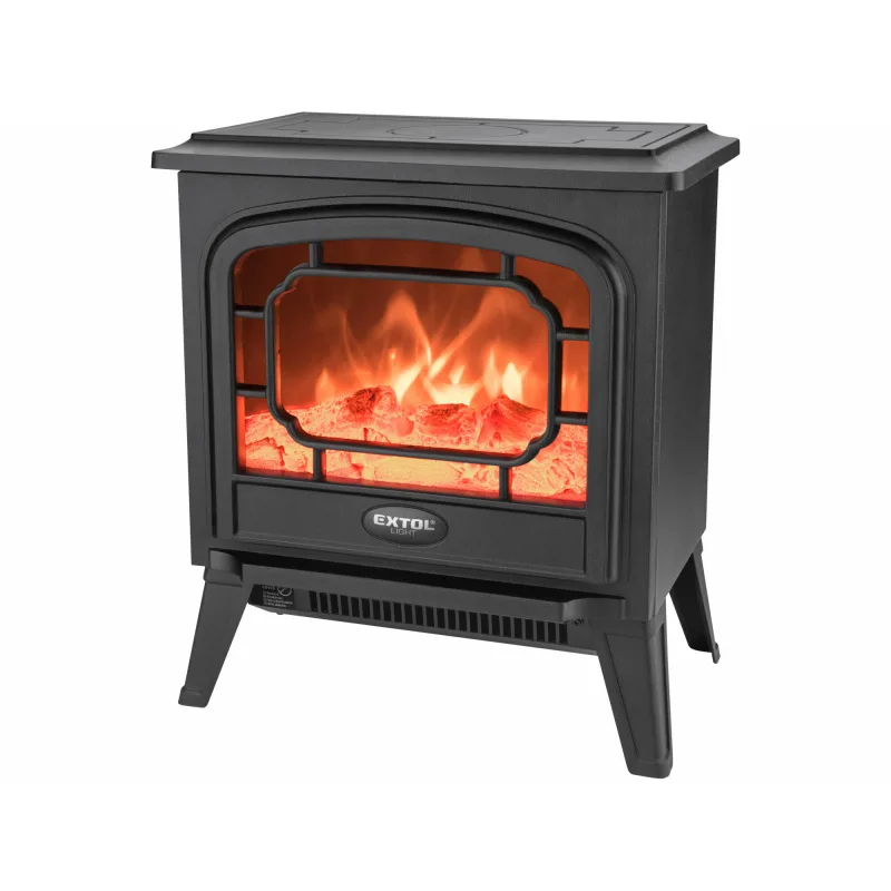 Krb LED, s plápolajúcim ohňom a vyhrievaním, 900W/1800W, 41x36x24cm, EXTOL LIGHT