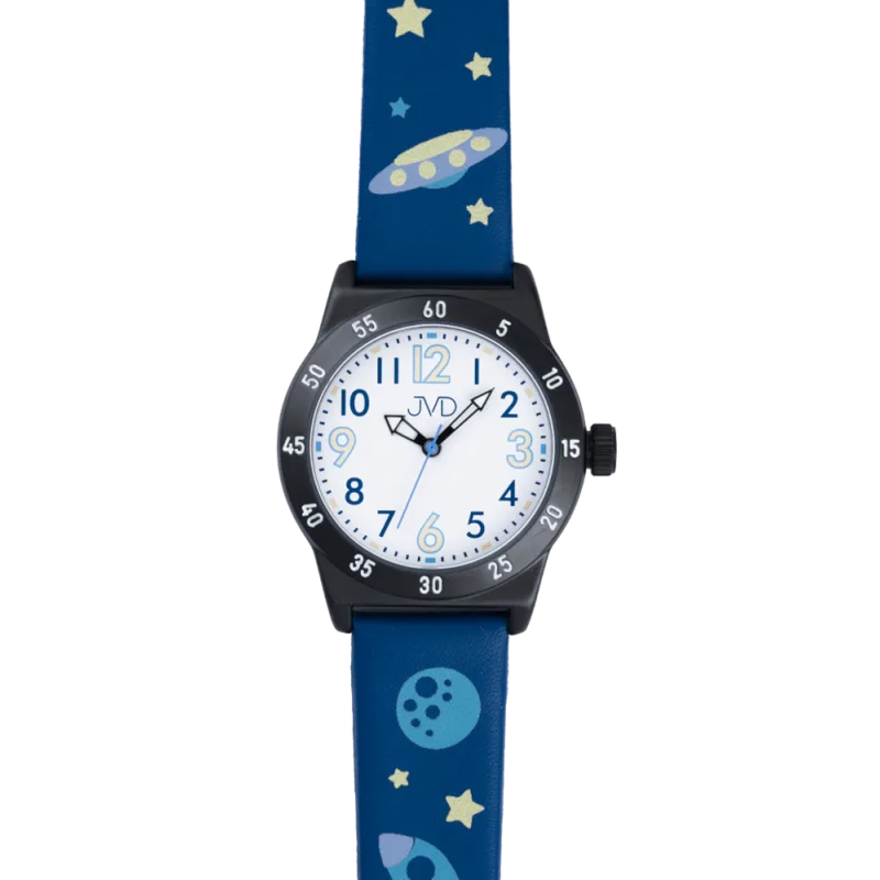 JVD Dětské chlapecké modré náramkové hodinky vesmír JVD J7225.2
