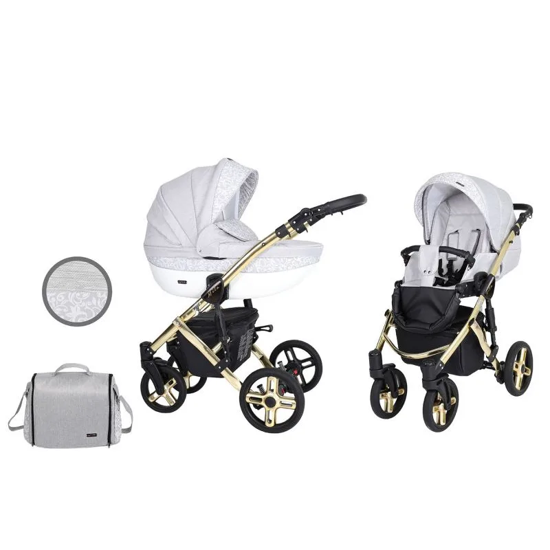 Kočík Kunert Mila Premium gold frame 2v1 - 12